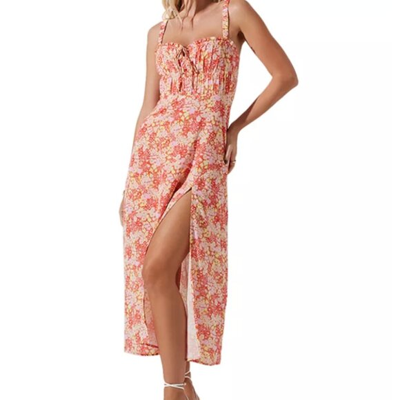 ASTR the Label Elsie Floral Midi Dress Size S - Picture 1 of 8